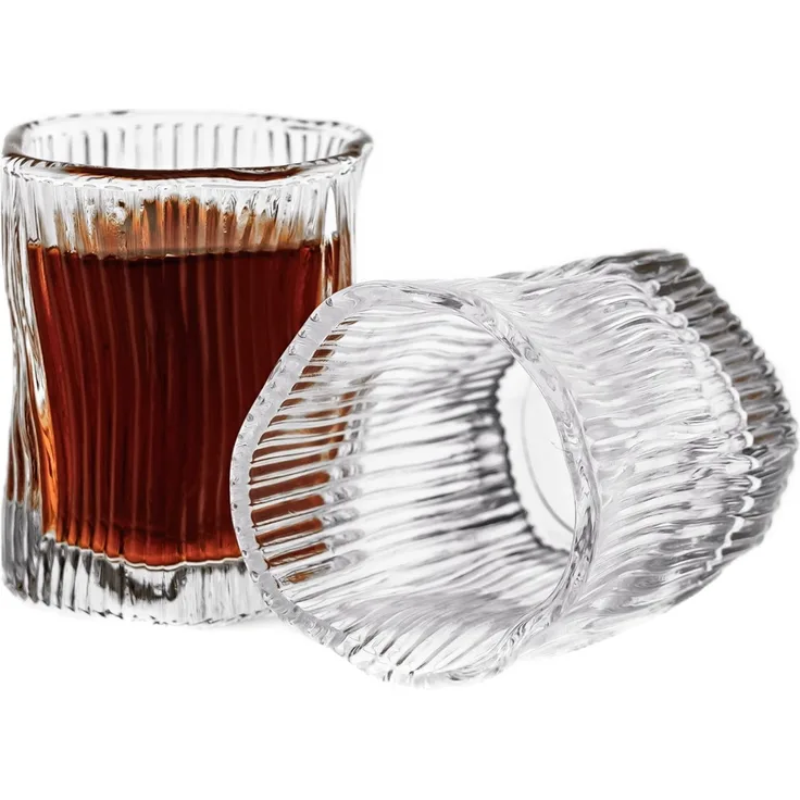 Artic Terra Piccolo Trinkgläser 60 ml - 6-teiliges-Set in Relief-Optik