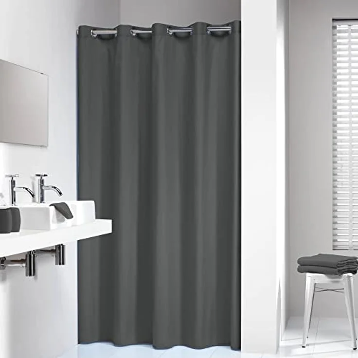 Sealskin Duschvorhang Coloris 180x200 cm Grau 436867 – Bild 3