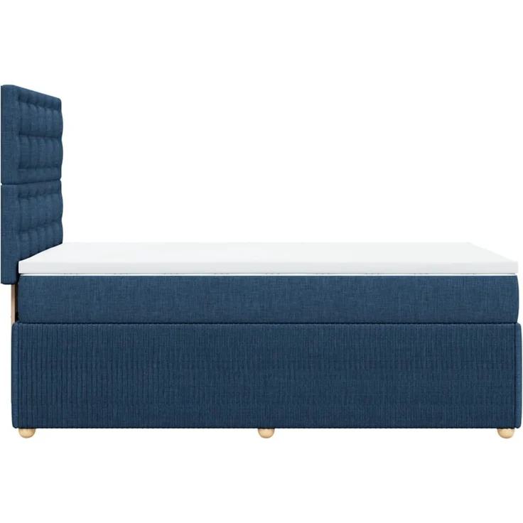 vidaXL Boxspringbett mit Matratze Blau 90x200 cm Stoff 3294259 – Bild 7