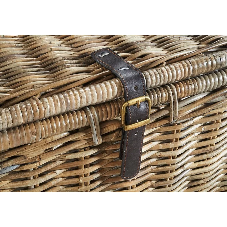 Kobolo Wäschekorb Wäschebehälter eckig Rattan Kubu-Grey 50x38x56 cm – Bild 2