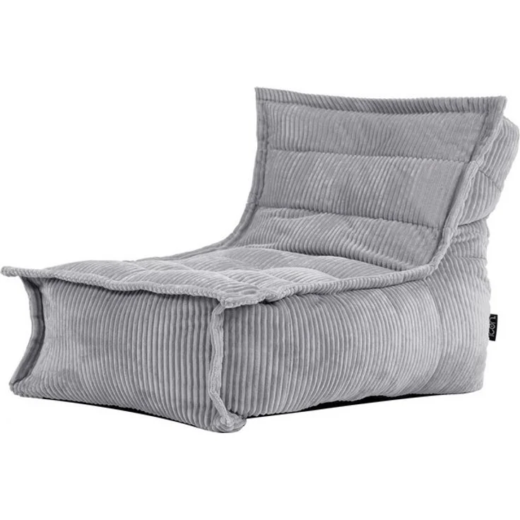 Icon Dolce Sitzsack Kinder, Grau, Flauschiger Cord Stoff, Sitzsack Cord mit Füllung, Bequemer Kinder Liege Sessel, Kuschelsessel, Lese Sessel, Schlafzimmer, Kinderzimmer, Spielzimmer – Bild 4
