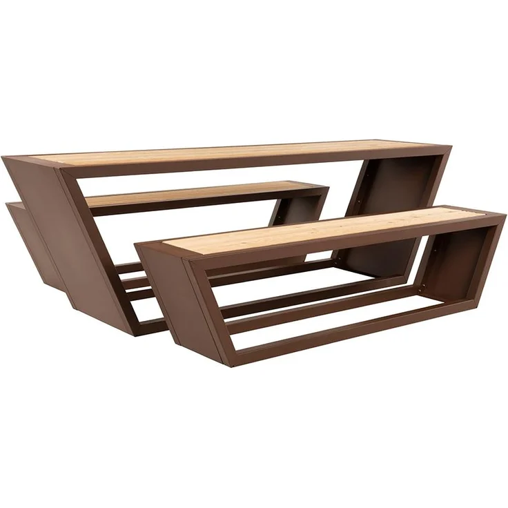 HOME DELUXE Sitzgarnitur aus Stahl und Sibirischer Lärche KOBON - Made in Germany – Bild 2