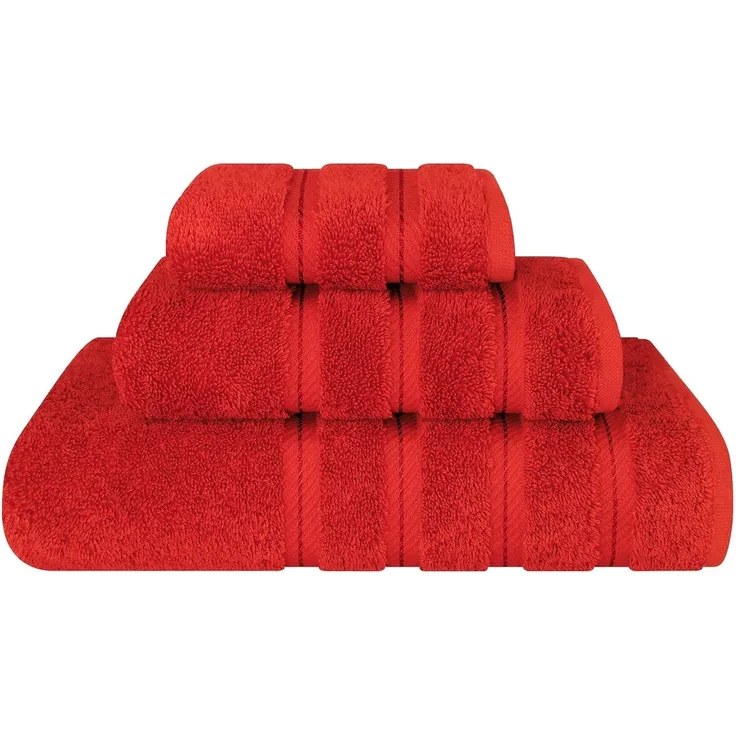 ABC Handtuchset aus Baumwolle, 3-teilig, rot
