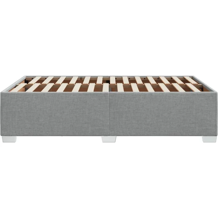 vidaXL Bettgestell ohne Matratze Hellgrau 120x190 cm Stoff 3284457 – Bild 4