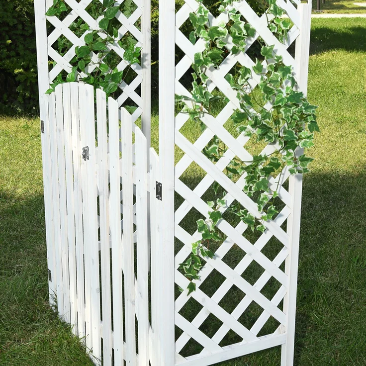 Spalier Pergola Rankhilfe Rosen Bogen Holz Torbogen Garten Tor Rank Gitter Tür – Bild 4