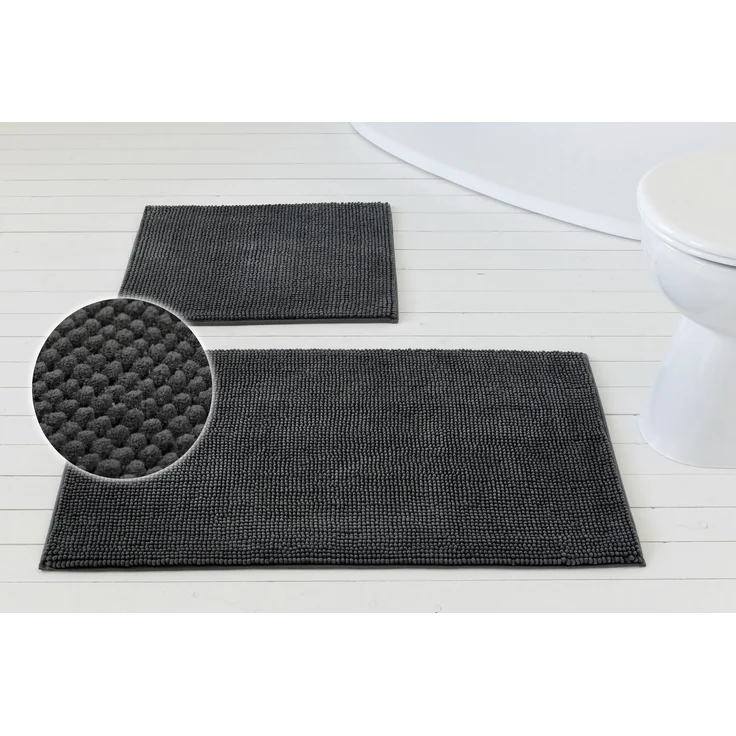 OTTO home Badematte Kaelan, weicher Chenille, Höhe 14 mm, rutschhemmend beschichtet, fußbodenheizungsgeeignet, Polyester, rechteckig, Badvorleger, Badteppich weiches Chenille, pastellfarben, Badezimmer – Bild 5