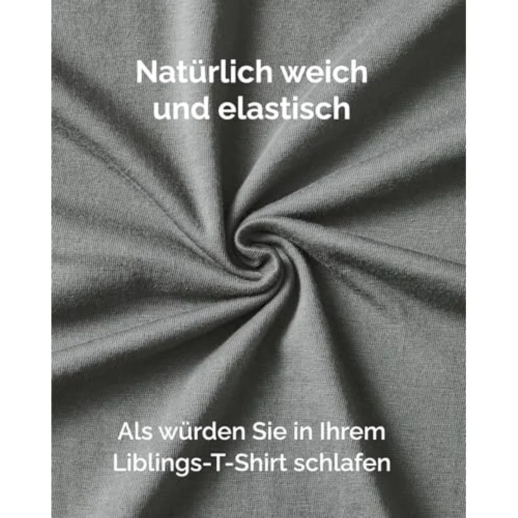 Spannbettlaken Jersey 160x200 - Baumwolle Boxspringbett 40cm - Anthrazit – Bild 4