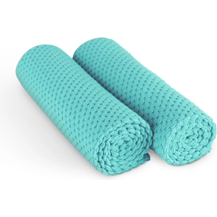 Premium Geschirrtuch 300g/m² - Microsensation - 60x40cm ( Türkis / 4er Pack ) Reinigungstücher Mikrofasertuch - super saugfähige Küchentücher – Bild 2