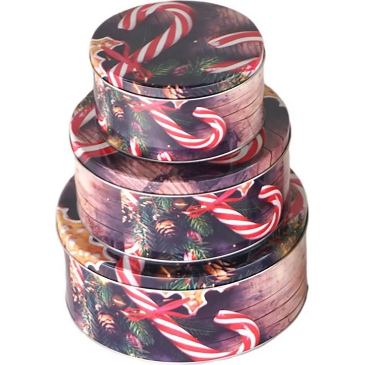 Annastore Vorratsdose 3-tlg. Set Gebäckdosen aus Metall für Weihnachten - Keksdosen, Plätzchendosen – Bild 2