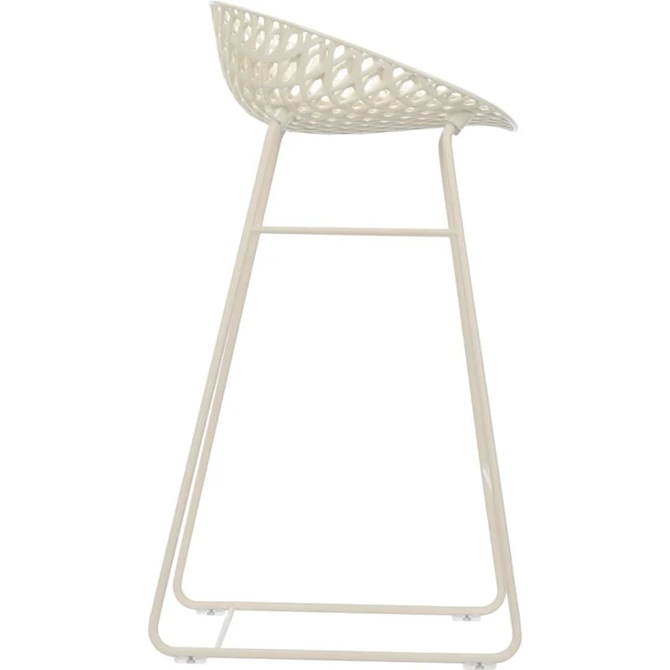 Kartell Smatrik Stool Outdoor, Barhocker, Weiß mit weißer Struktur – Bild 3