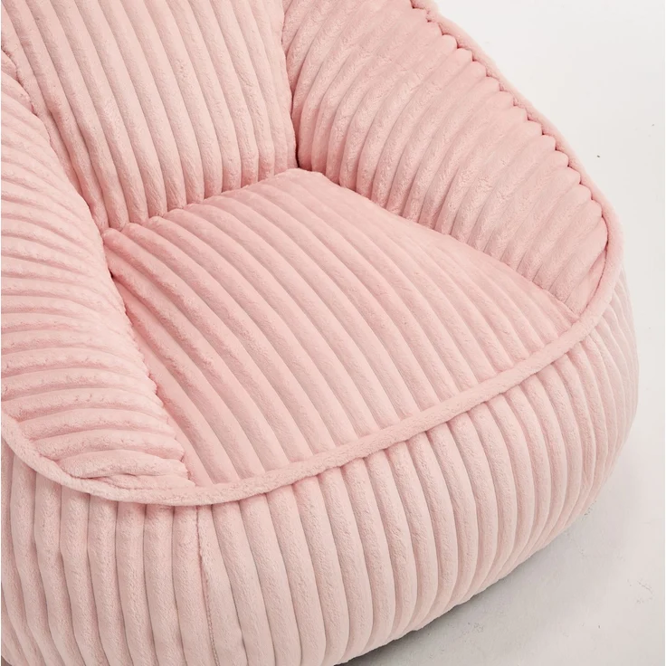 DESVIAE Sitzsack Rosa aus Cord , 73 x 98 x 92 cm– Schaumstofffüllung – Bild 4