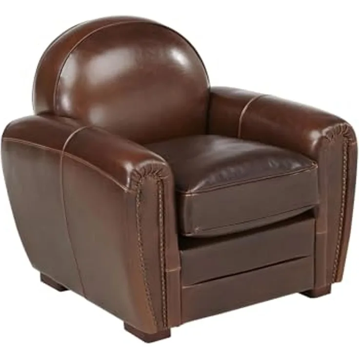 Ledersessel Vintage BAUDOIN - Braun