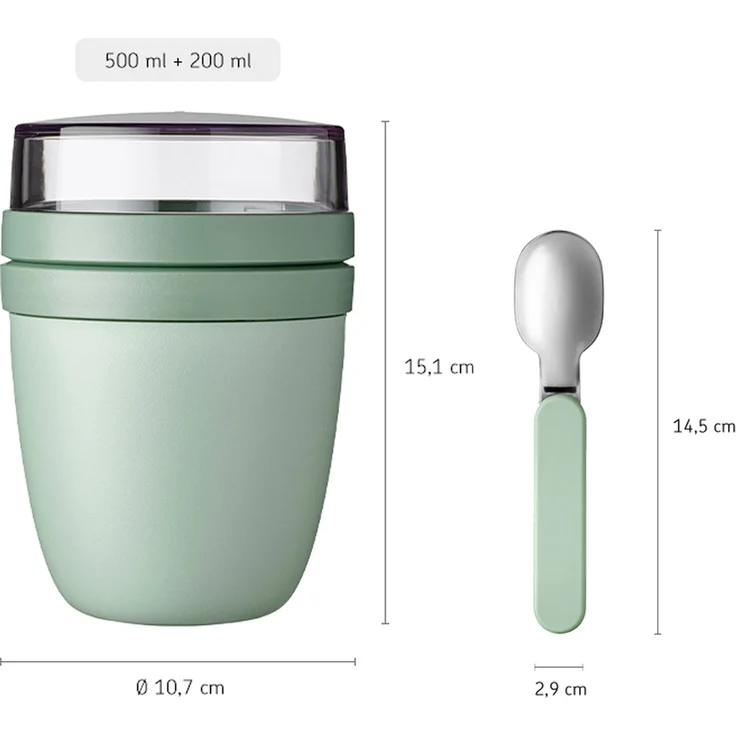 Mepal ELLIPSE Lunchpot Switch + Klapplöffel Vivid Mauve – Bild 2