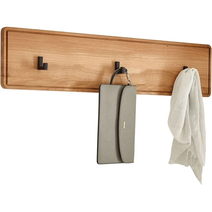 Garderobenleiste 80cm "Kent" Wildeiche massiv – Bild 3