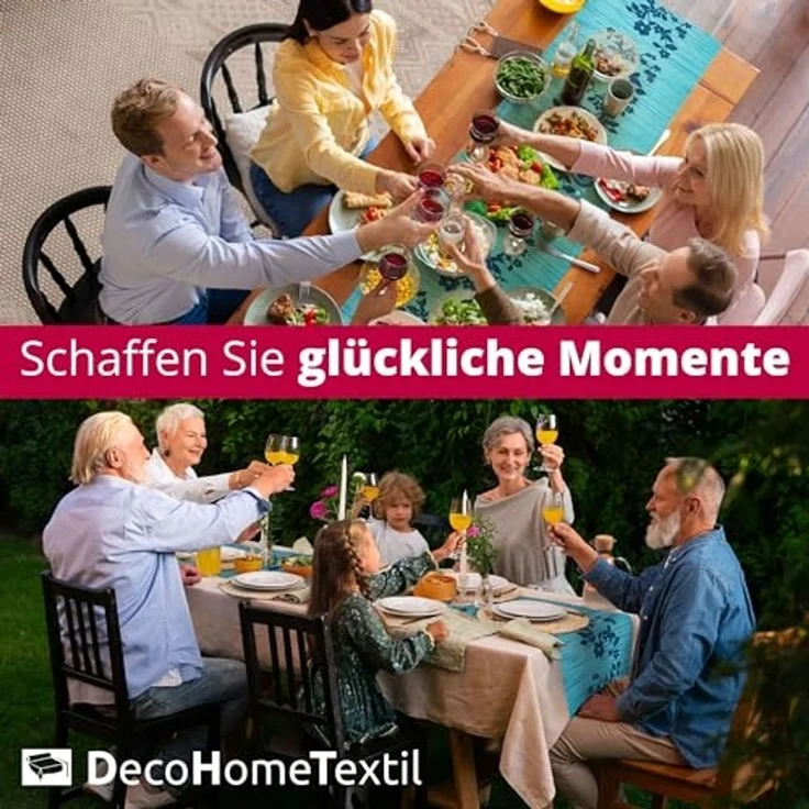 DecoHomeTextil Heimtextilmanufaktur Tischläufer Miami Tablerunner, wind- und wetterfest, UV-beständig, verrottungsfest – Bild 7