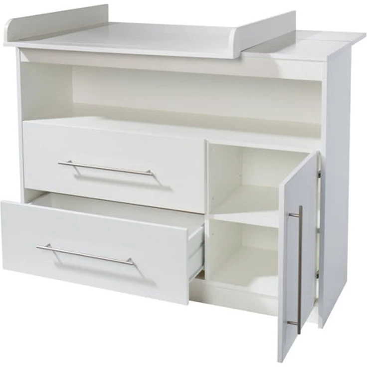 roba Zimmerset 'Maren' - 3-teilig - Gitterbett 70 x 140 cm - Wickelkommode breit - Weiß – Bild 9
