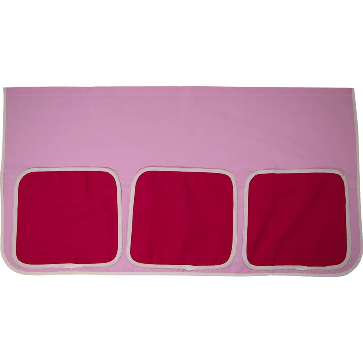 Bett Tasche Stofftasche für Hochbett Bettzubehör pink Stoff Kinderbett Vorhang