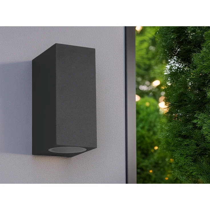 Trio Leuchten Außen-Wandleuchte Roya GU10 anthrazit Up- & Downlight – Bild 6