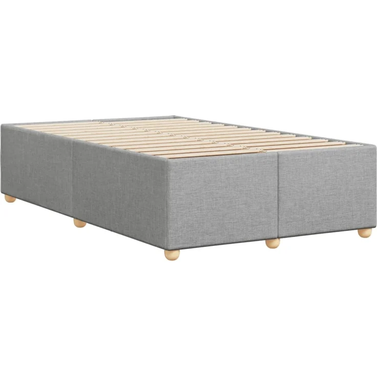 vidaXL Bettgestell ohne Matratze Hellgrau 120x200 cm Stoff 3284722 – Bild 6