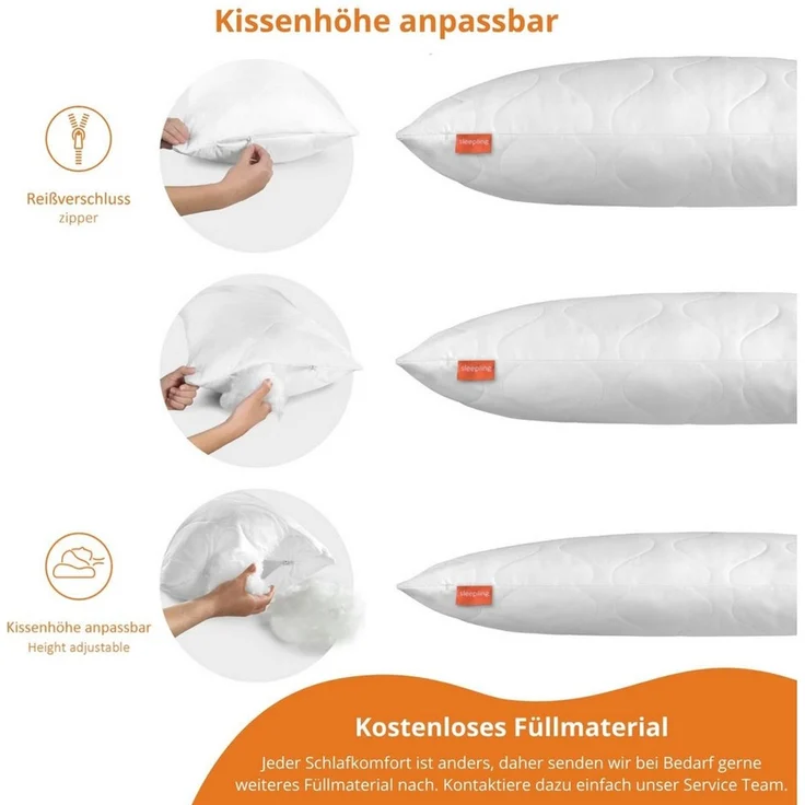 sleepling Seitenschläferkissen Stillkissen Bodypillow, Füllmengengarantie – Bild 4