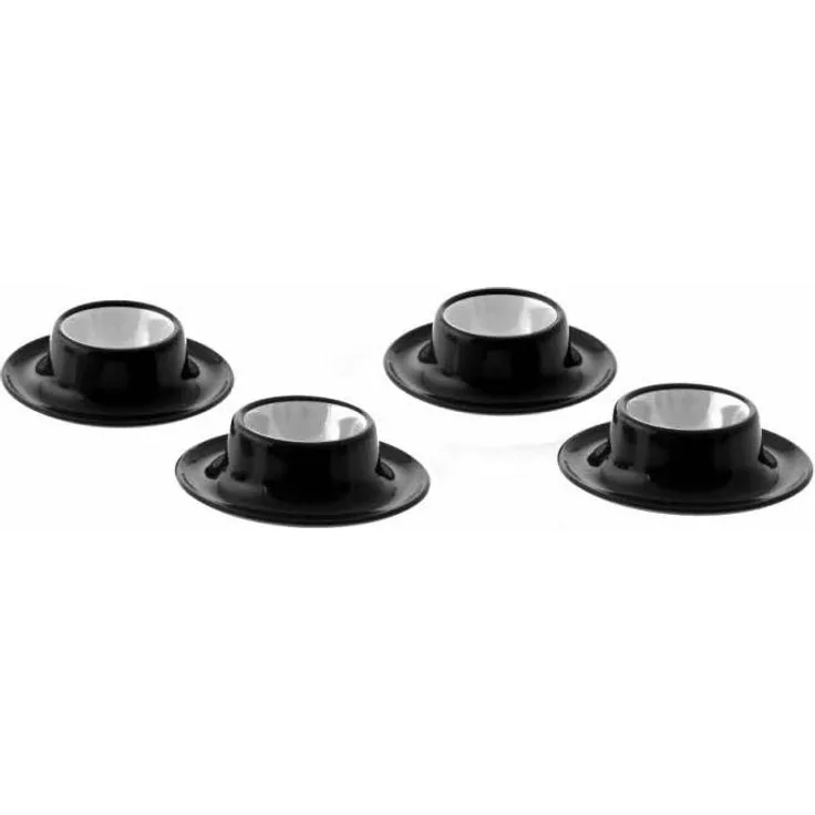 Gimex Solid Line Eierbecherset, 4er Set, schwarz