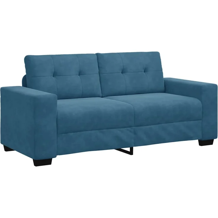 vidaXL Zweisitzer-Sofa Blau 180x77x82 cm Samt 4105131 – Bild 2