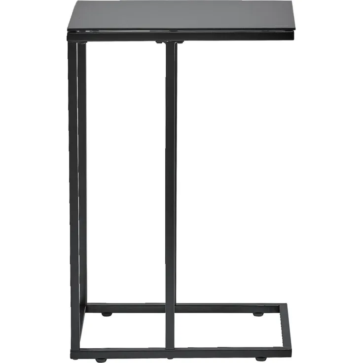 XORA 'JOKO' Beistelltisch, Glas schwarz, 30 x 60 x 40 cm, 15 kg belastbar