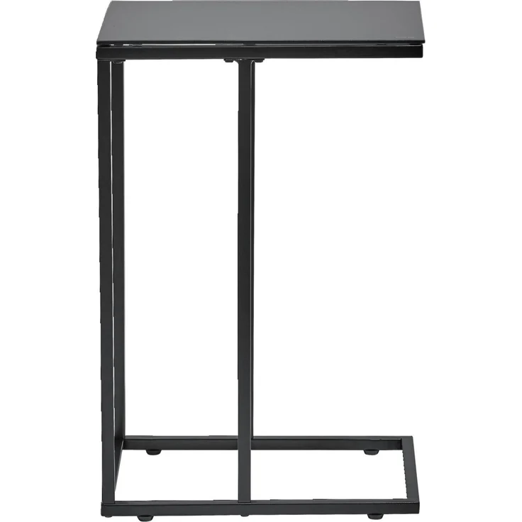 XORA 'JOKO' Beistelltisch, Glas schwarz, 30 x 60 x 40 cm, 15 kg belastbar