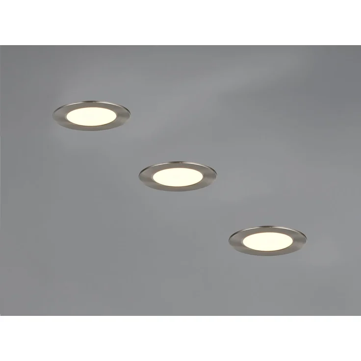 LED Einbaustrahler 230V 3er Set dimmbar, 3 Lichtfarben für Badezimmer, Ø 11cm – Bild 1