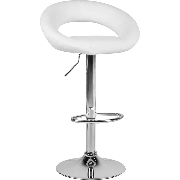 Barhocker Kunstleder weiß höhenverstellbar 2er Set PEORIA