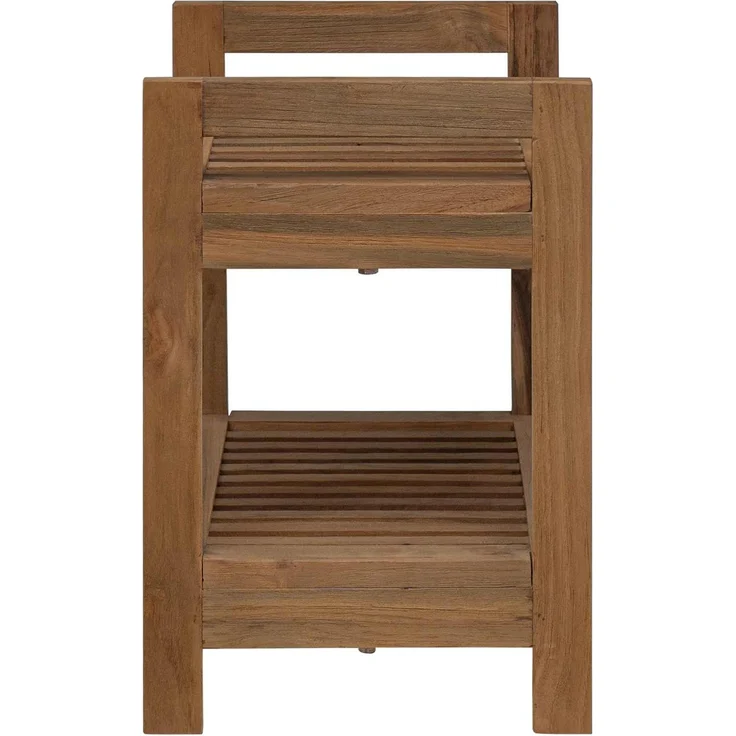 vidaXL Badregal Natur 45 x 30 x 45 cm Massivholz Teak 42024275 – Bild 4