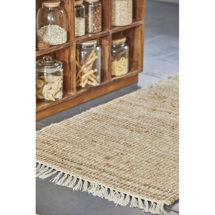 Ib Laursen - Teppich Läufer Wohnraum 80x250cm Jute Baumwolle Braun 65022-00 – Bild 2