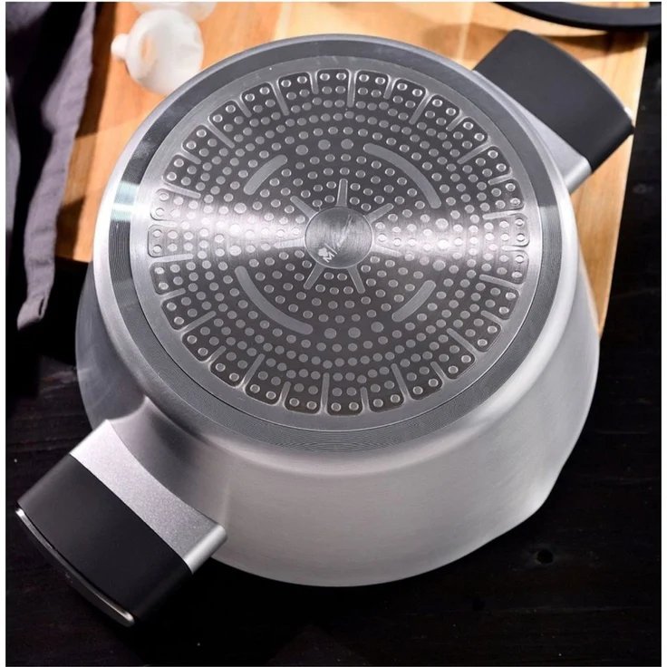 MasterPRO Kochtopf Alu-Kochtopf Topf Ø 20 cm mit Glasdeckel Induktion, Aluminium – Bild 3