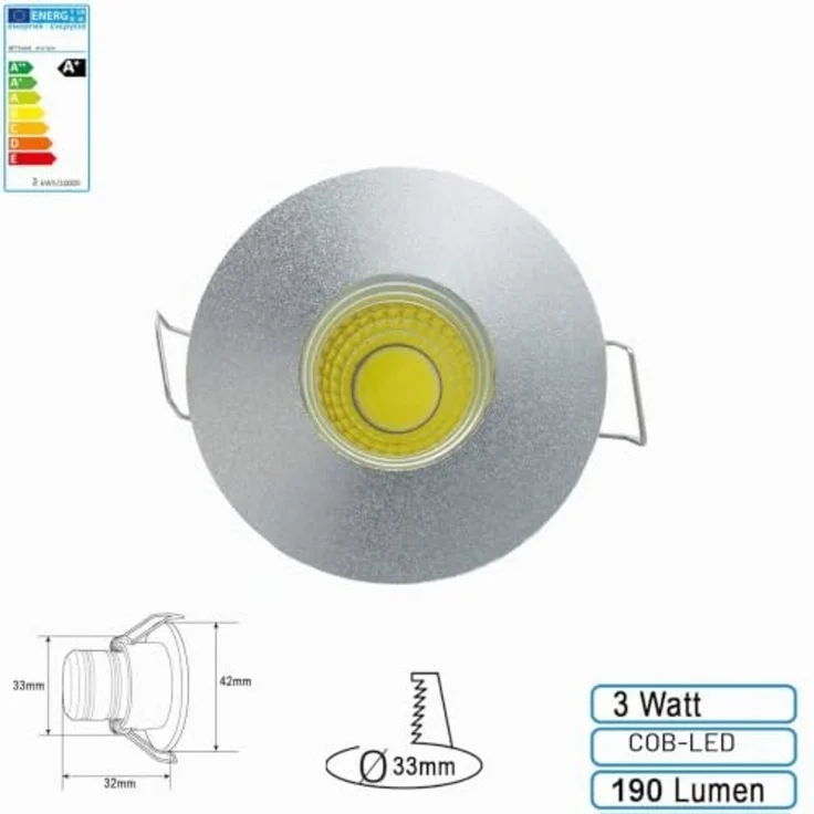 3W Mini LED Einbaustrahler Einbauleuchte klein einbau strahler Spot inkl. Trafo Blau – Bild 3