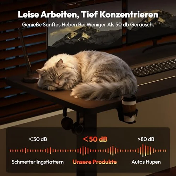 SANODESK Elektrisch Höhenverstellbarer Schreibtisch 180x80 cm – Ergonomischer Steh-Sitz Tisch mit Memory-Funktion für Homeoffice und Heimbüro, Schwarz, Computertisch, Standing Desk – Bild 9