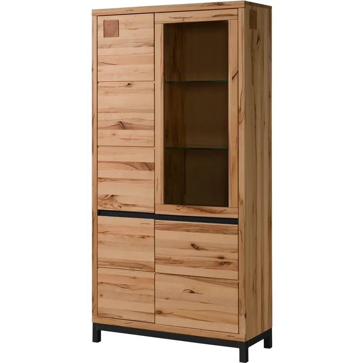 Vitrine Kernbuche 103 x 40 x 205 natur geölt VILLANDERS #101