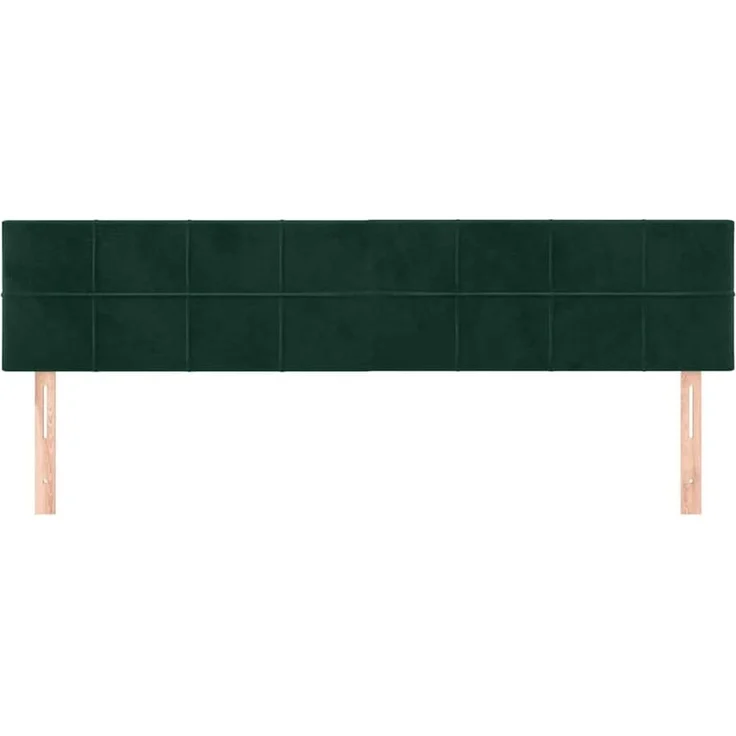 vidaXL Kopfteile Dunkelgrün 160x5x78/88 cm Samt Grün (Art-Nr 346071) – Bild 7
