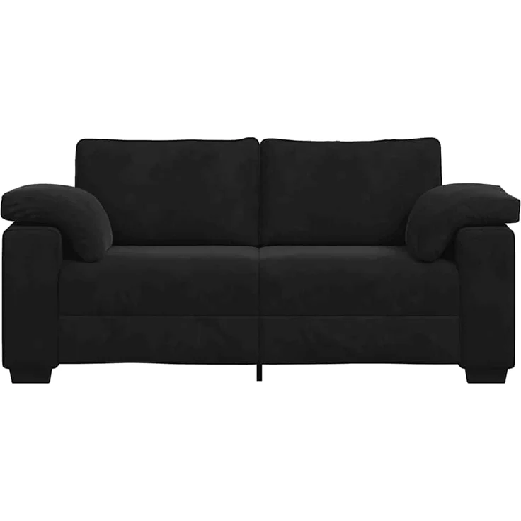 vidaXL Zweisitzer-Sofa Schwarz 180x77x82 cm Samt 4105272 – Bild 3