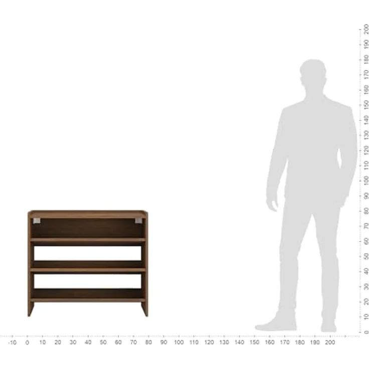 KOMTO Schuhregal Elexis 3 Schmal - Schuhablage Flur mit 3 Ebenen Offener Schuhschrank, Schuh Organizer Platzsparend 80 x 25 x 60 cm – Bild 9