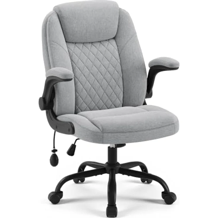 MALOL Bürostuhl Ergonomisch, Office Chair, Homeoffice Chefsessel Stuhl höhenverstellbar 105–125° Wippfunktion, Höhenverstellbarer Schreibtischstuhl mit Luft-Lendenstütze, bürostühle für Büro, Grau – Bild 1
