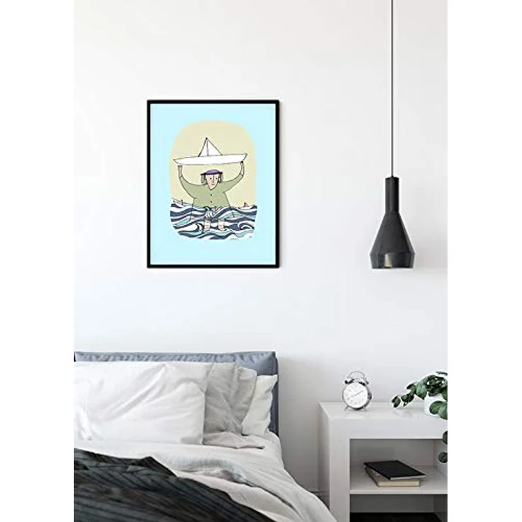 Komar Wandbild Paper Ship, Kunstdruck 50 x 70 cm, seidenmattes Premium-Poster, ohne Rahmen, für Wohnzimmer und Schlafzimmer, FSC-zertifiziert – Bild 3