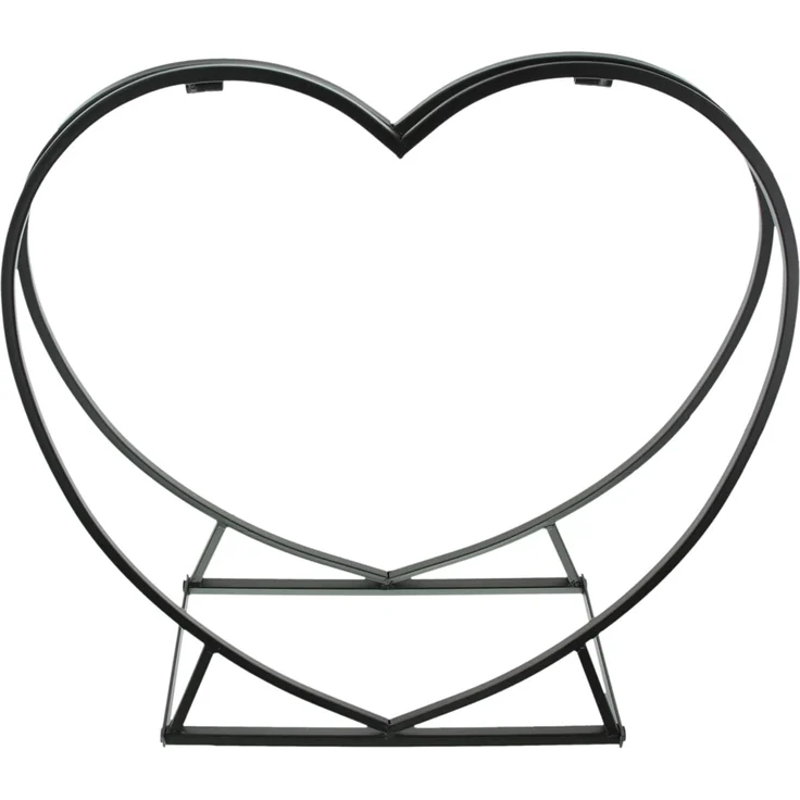 Kaminholzregal "Herz" Holz Aufbewahrungsregal Regal Standregal Kaminholz Deko – Bild 3