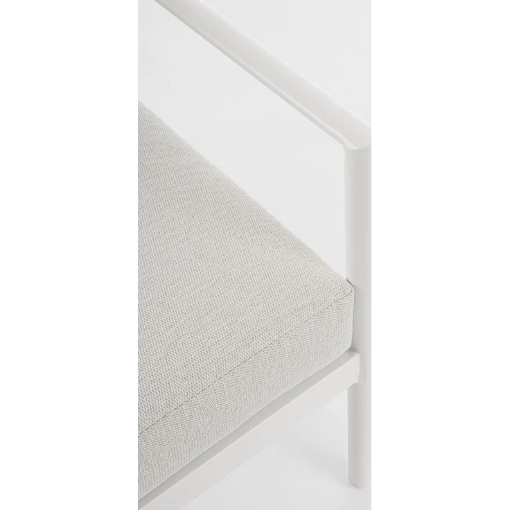4er Garten-Set Risuri - Aluminium Off-White & Polyester-Stoff Grau – Bild 7