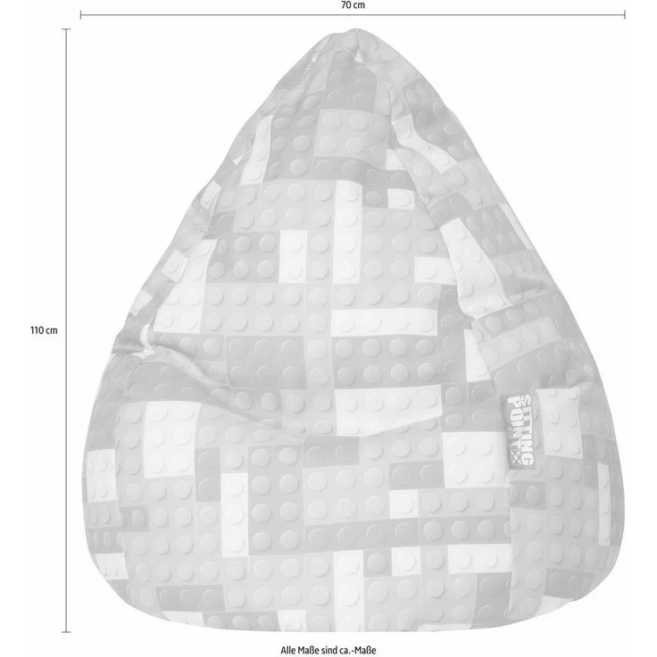 Sitting Point Sitzsack Bricks Cat XL, Digitaldruck – Bild 2