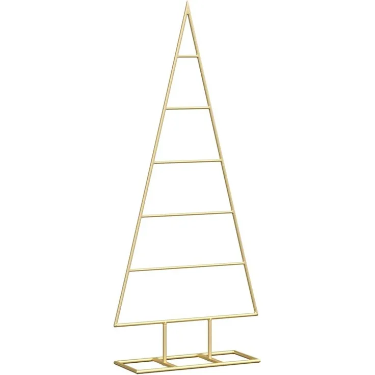 vidaXL Metall Weihnachtsbaum Gold 90 cm Pulverbeschichteter Stahl 42019164