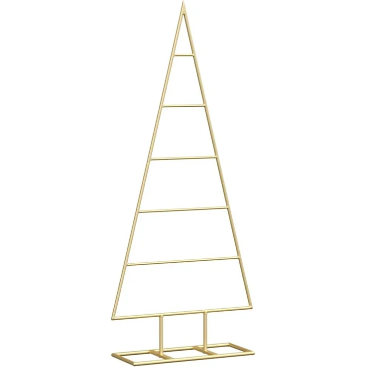 vidaXL Metall Weihnachtsbaum Gold 90 cm Pulverbeschichteter Stahl 42019164 – Bild 1