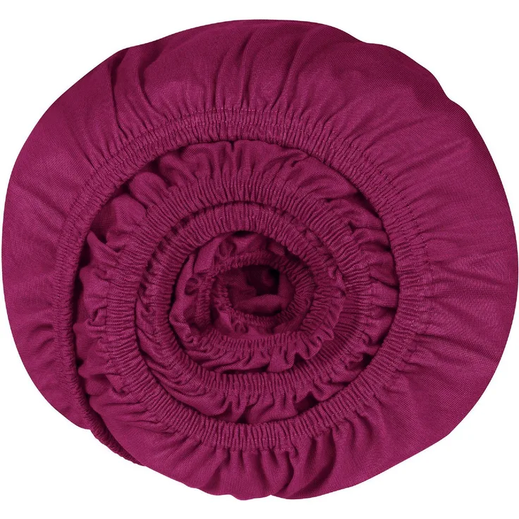 Schiesser Boxspringbett Spannbettlaken Flexi aus 95% gekämmter Baumwolle und 5% Elasthan für maximale Flexibilität, Made IN Green, Farbe:Beere, Größe:150x200 cm
