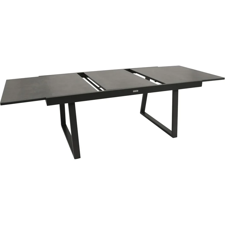 DEGAMO REIMS Garten-Ausziehtisch, Alu + Keramikoptik, anthrazit/grau, 180/240x100cm – Bild 5
