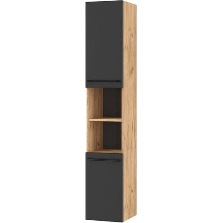 Planetmöbel Hochschrank LUX Hochschrank Gold Eiche / Anthrazit 30 cm – Bild 4