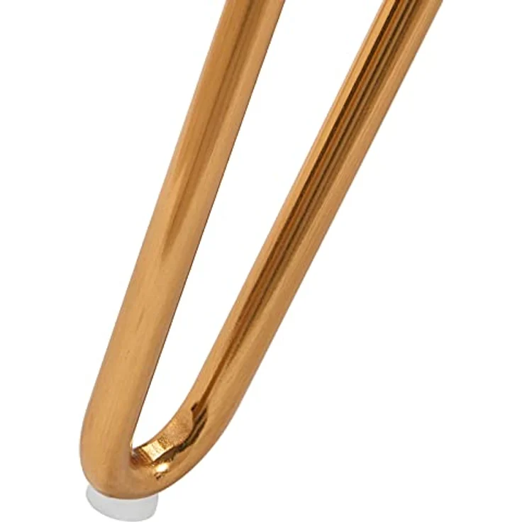 Duhome Hocker, Sitzhocker Rund Hocker Samt oder Stoff Lederoptik Schemel Metallbeine – Bild 7